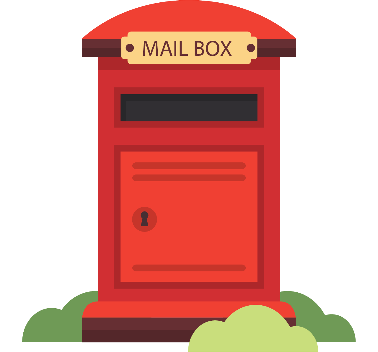Vintage mailbox illustration